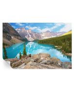Papel parede adesivo lago azul 70x104 tulup