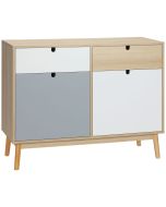 Aparador auxiliar 100x40x79.5cm bicolor Homcom