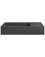 Lavatório suspenso cusco 75 x 43 cm composto mineral preto