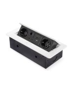Emuca multiconector atom 26 a+c para escritório, eu, pintado branco, aço