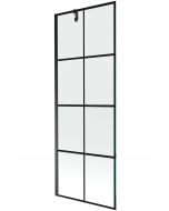 Resguardo de banheira transparente 70x150 cm, preto