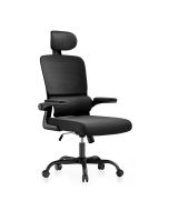 Rattantree cadeira de escritório ergonómica com suporte lombar, preta