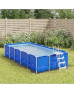 Pano para chão de piscinas 500x250 cm poliéster geotêxtil cinza pt9164