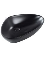 Lavatório de bancada tirig 60 x 39 cm cerâmica preto