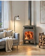 Fogão a lenha de canto o R2, potência máxima do forno 11 kW /  85%