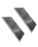 Pack x2 painel solar 100w 18v módulo fotovoltaico monocristalino