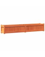 Vaso/floreira de jardim 180x31x31 cm pinho maciço castanho cera