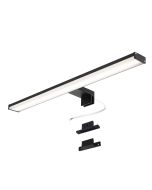LED 12w 50cm ip44 parede, slim, alumínio negro, branco neutro