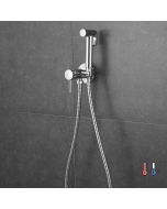 Kibath torneira de wc intimate hygiene 2 águas cromado brilhante em latão