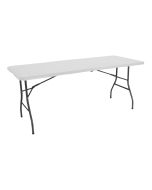 Mesa dobrável portátil de resina branca 240cm 7house