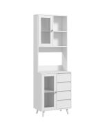 Armário de cozinha 60x35x180 cm mdf color blanco Homcom
