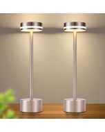 Nettlife lâmpada de mesa prata 8x8(2er-set)