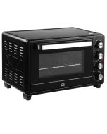 Mini forno elétrico metal, aço inoxidável e vidro temperado