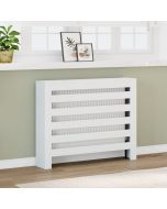Cobertura de radiador 104x20x82 cm derivados de madeira branco 231598