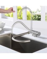 Lonheo pull down torneira de cozinha 360 ° giratória pia misturadora tornei