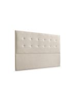 Cabeceira estofada atenea aqualine 160x120x8 cm - bege torrado - moonia