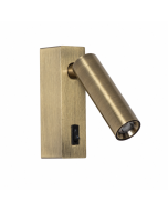 Aplique LED de leitura bronze envelhecido 2w 3000k com interruptor