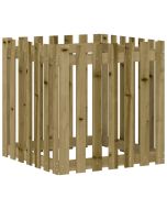 Vaso de jardim c/ design de cerca 70x70x70 cm pinho impregnado