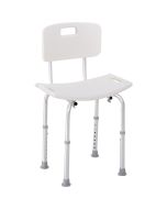 Cadeira para duche 50,6x43x71-88 cm liga de alumínio e pe color blanco