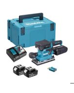 Lixadora vibratória 18v 93x185 mm bluetooth aws - Makita - com 2 baterias 1