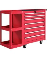 Carrinho de ferramenta 96x33,5x75 cm aço color rojo Homcom