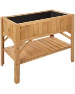 Jardim elevado com prateleira 119x57x90cm, castanho