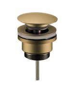Kibath válvula click clack para lavatorios dourado escovado em latão