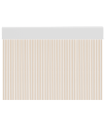 Cortina de porta de PVC transparente pastel com mel / 120 x 220