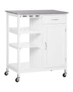 Carrinho de cozinha 76x48x88 cm mdf color blanco Homcom, casa - cozinha