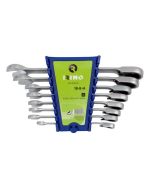 Conjunto de 8 chaves combinadas de catraca irimo de 8 a 19 mm - liga de aço