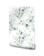 Papel de parede para o quarto folhas de eucalipto decoração moderna