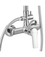 Kibath torneira de coluna chuveiro monocomando six em latão cromado