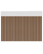 Cortina de porta PVC pastel castanho com bege / 90 x 210