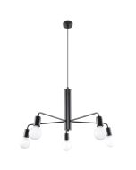 Candelabro duomo 5 preto aço 60x85x60cm