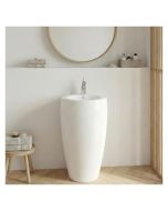 Pia de pedestal de cerâmica branca 52x85x53cm boston
