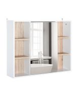 Armário com espelho 60cmx14.5cmx 49.4cm mdf, painel de partículas bicolor