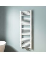 Emke toalheiro térmico água quente tubo redondo branco 120x40 cm
