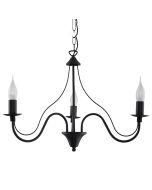 Candelabro minerwa negro aço 60x80x60cm
