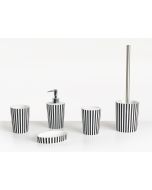 Conjunto de 5 acessórios para a casa de banho lircay preto/branco