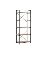 Estante metálica industrial miño, 5 prateleiras, preto 170x60x30cm