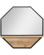 Espelho de parede 61x8.4x61 cm mdf, vidro e metal Homcom, casa - decoração