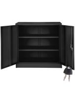 Armário arquivador de aço com 3 alturas regulávels 90x40x90 cm preto
