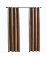 Cortinas blackout com argolas 2 pcs 140x175 cm veludo bege