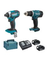 Kit 2 ferramentas Makita 18v ddf453 dtd152 com baterias