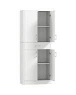 Armário de cozinha 70,8x34x180 cm color blanco Homcom, casa - cozinha