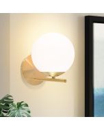 Nettlife aplique parede E27 branco e dourado 20x12