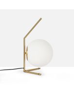 Lâmpada de mesa "elisa", latão dourado e vidro ø22cm - E27