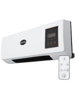 Aquecedor ptc + ventilador 1500w controle remoto branco