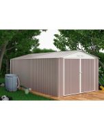 Garagem metálica "nevada" - 15,36m² com calha e coletor de água