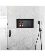 Nicho de armazenamento embutido 30x60x10 cm preto matte - black